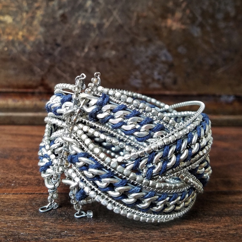 Braided Bohemian Bangle Bracelet